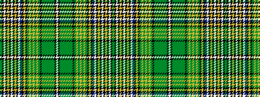 idealised woven sample of pattern GKWKYKWKYKWBKYKGYGYGYGKGGGGGGGKW