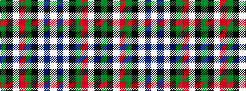 idealised woven sample of pattern GKWRGKWBW