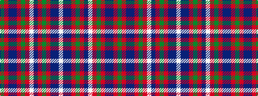idealised woven sample of pattern GRBBRGRWBRGRBBW