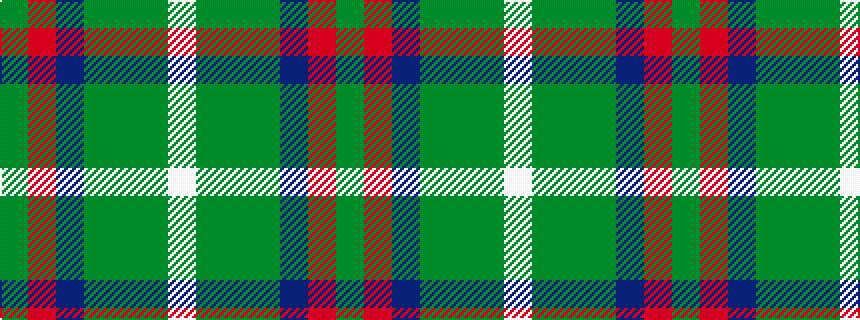 idealised woven sample of pattern GRBGGGW