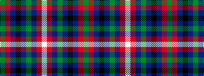 idealised woven sample of pattern GRBKBGBRW