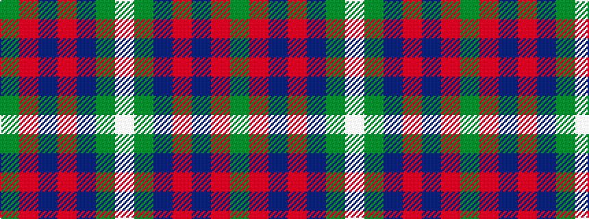 idealised woven sample of pattern GRBRBGW
