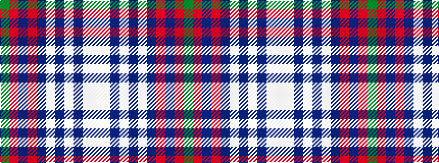 idealised woven sample of pattern GRBRBWBWBWW