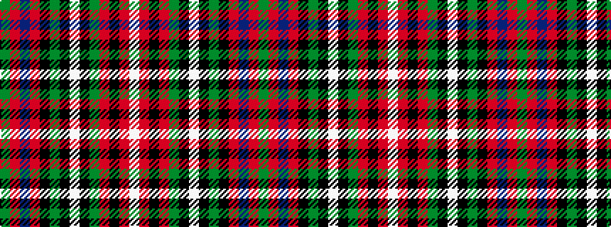 idealised woven sample of pattern GRBRKGKWKGRKRW