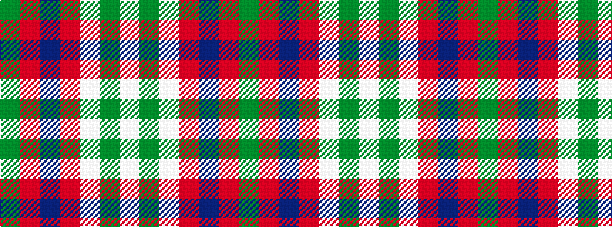 idealised woven sample of pattern GRBRWGW