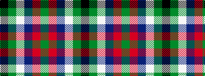 idealised woven sample of pattern GRBWGK