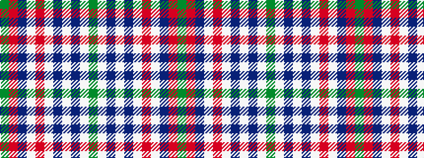 idealised woven sample of pattern GRBWRWBWBWG