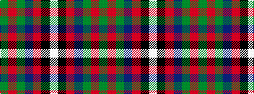 idealised woven sample of pattern GRGBRKW