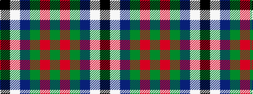 idealised woven sample of pattern GRGBWK