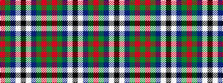 idealised woven sample of pattern GRGBWKWBGR