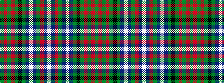 idealised woven sample of pattern GRGRGKGBWBGRBW