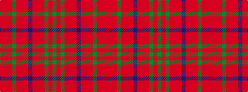 idealised woven sample of pattern GRGRRRBRRRGRRR