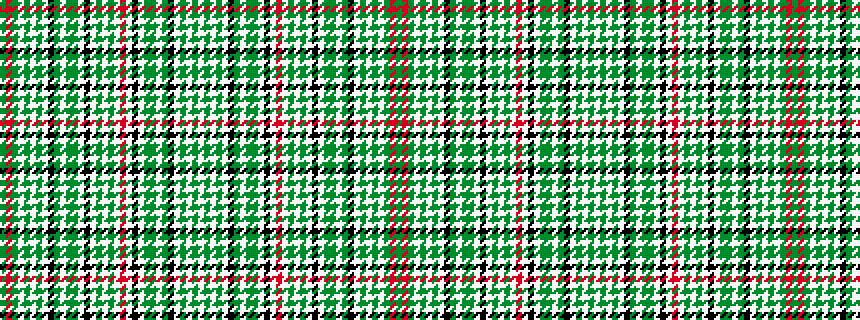 idealised woven sample of pattern GRGWGWGWKGWGGWKWGWGWRWKWGGWGKWGWGW