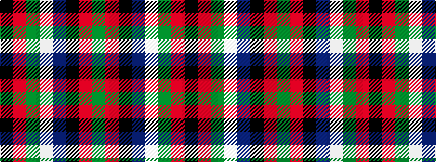 idealised woven sample of pattern GRKBWGRK