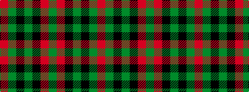 idealised woven sample of pattern GRKGKGR