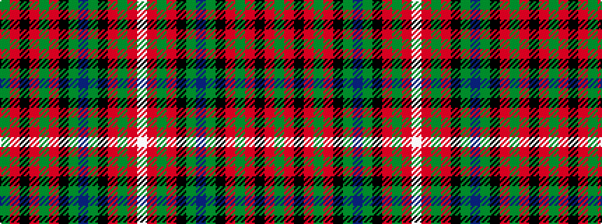 idealised woven sample of pattern GRKRGRKGBGKRGRW