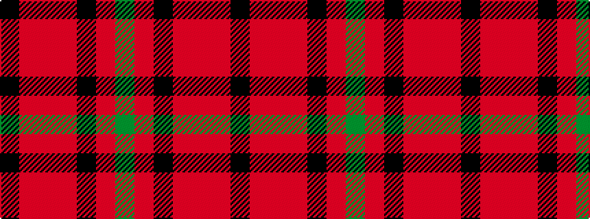 idealised woven sample of pattern GRKRRRK