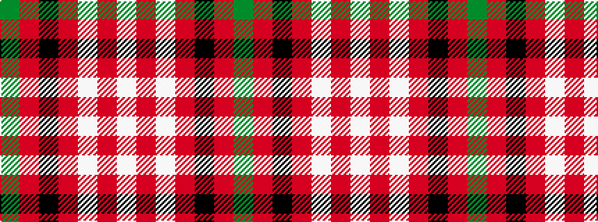 idealised woven sample of pattern GRKRWRW