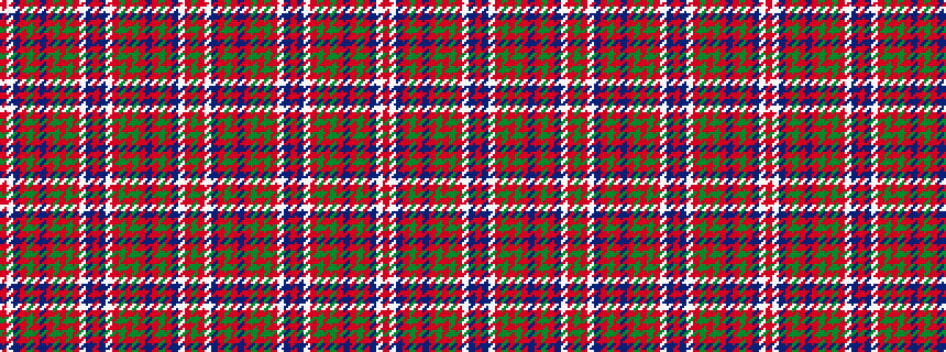 idealised woven sample of pattern GRWBRGRBRGRGRWBRBWRGRGRBRGRBWR