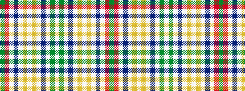 idealised woven sample of pattern GRWBWYWYWBWGW