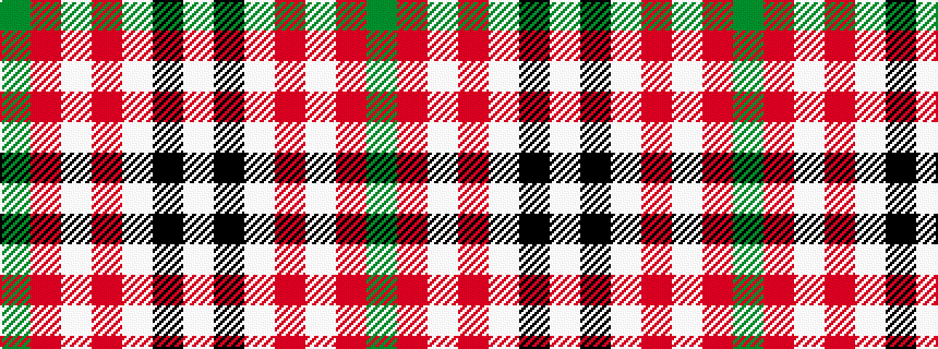 idealised woven sample of pattern GRWRWKW