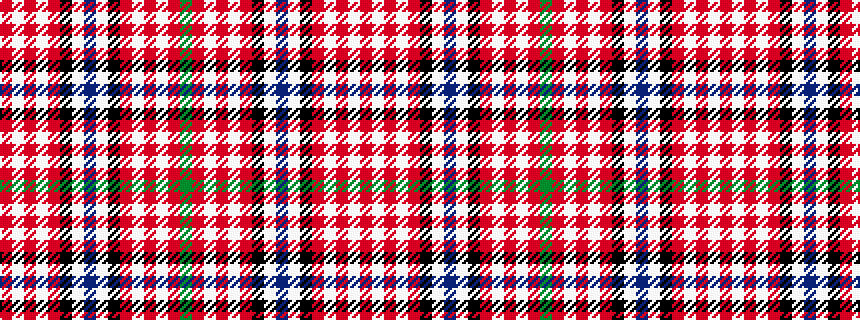 idealised woven sample of pattern GRWRWRKWBWKRWRWR