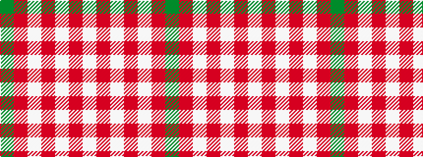 idealised woven sample of pattern GRWRWRW