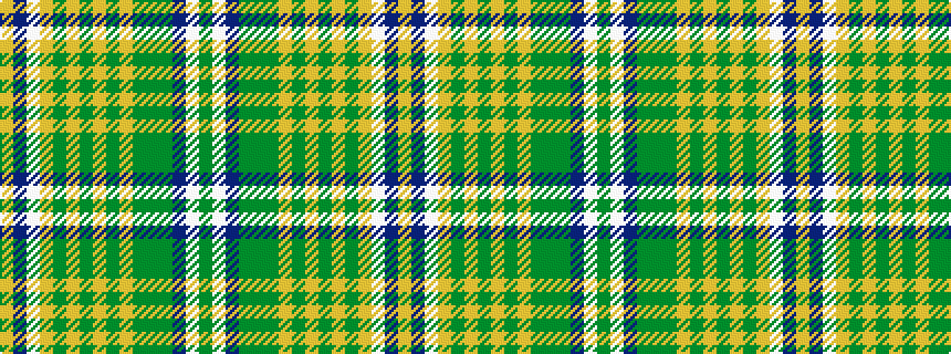idealised woven sample of pattern GWBGGGYGYGYGYWBY