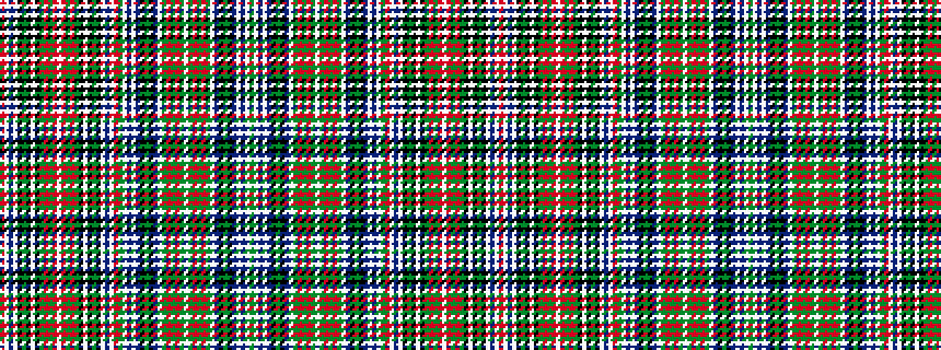 idealised woven sample of pattern GWBWBKGKBWGRGRGWGRGRGWBKGKBWBWGRWBWKGKWKGRGRWRGRGKWKGKWBWR