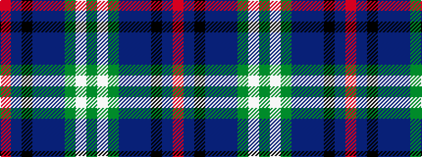 idealised woven sample of pattern GWGBBBKBR