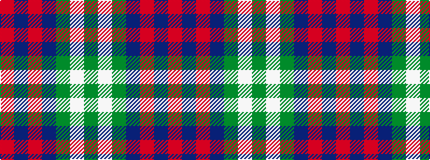 idealised woven sample of pattern GWGBRBR