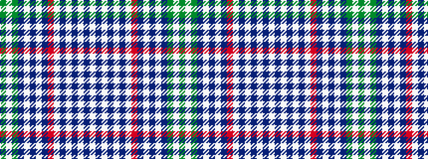 idealised woven sample of pattern GWGBWBWBRWBWBWBW