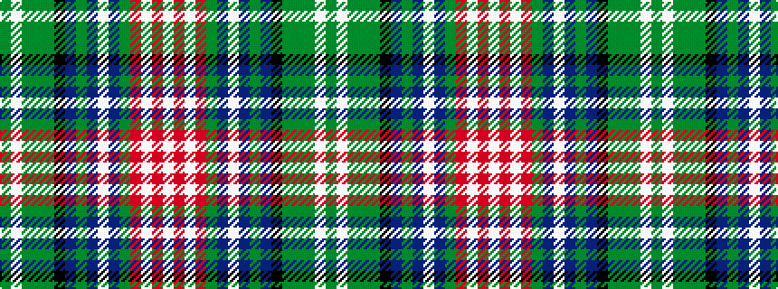idealised woven sample of pattern GWGGGKBGBWBGRWRW