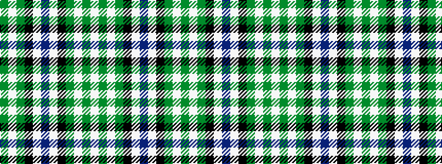 idealised woven sample of pattern GWGKWBWKGWGW