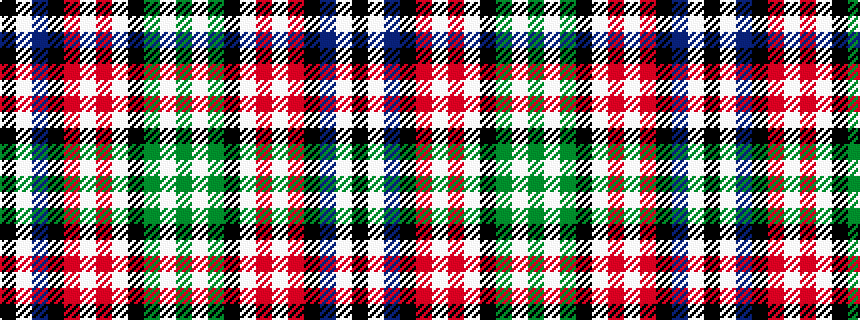 idealised woven sample of pattern GWGKWRWRKBWK