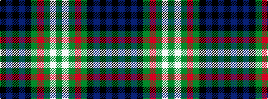 idealised woven sample of pattern GWGRGKBKBK
