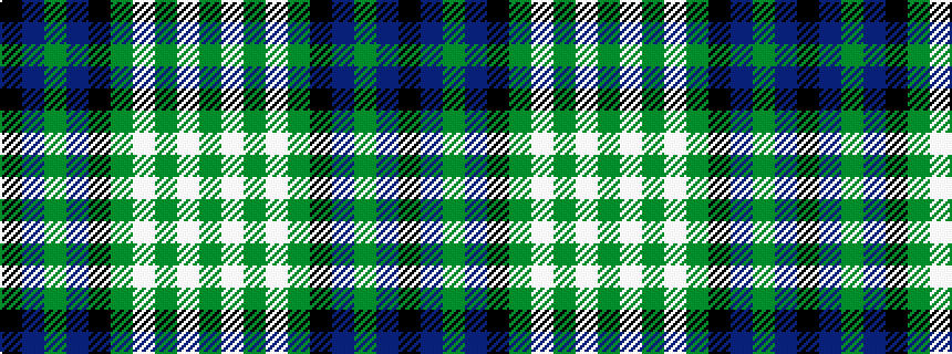 idealised woven sample of pattern GWGWGKBGBK