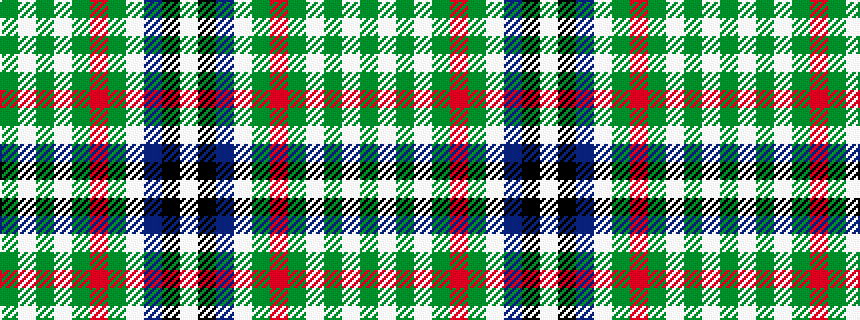 idealised woven sample of pattern GWGWGRGWBKW