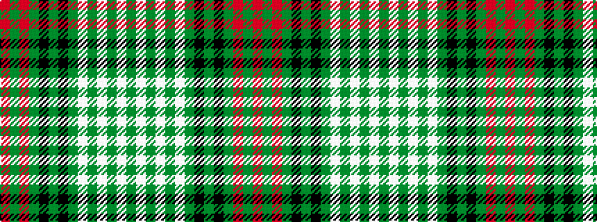 idealised woven sample of pattern GWGWGWGKGKGRGR