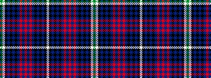 idealised woven sample of pattern GWKBKBKBRBRBRBKBKBKW