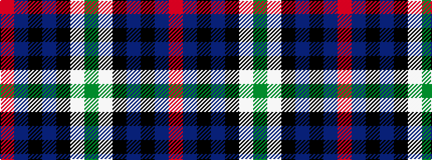 idealised woven sample of pattern GWKBKBR