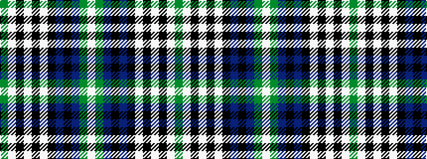 idealised woven sample of pattern GWKWKWKBKBGW
