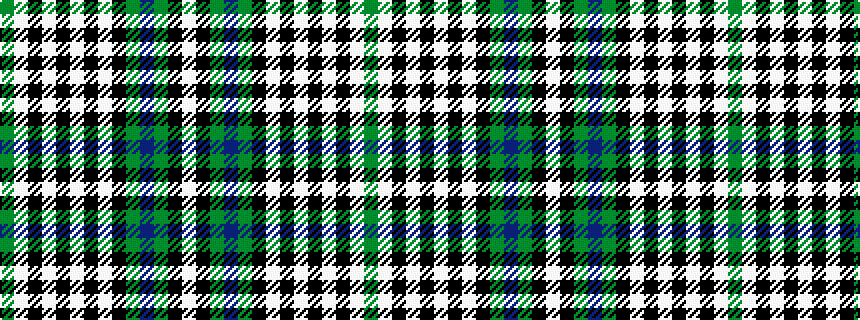 idealised woven sample of pattern GWKWKWKWKGBGKW
