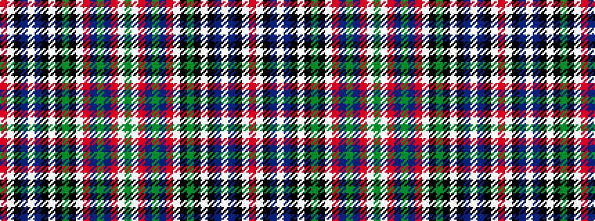 idealised woven sample of pattern GWRBGBRWKGKWKBWBKWR