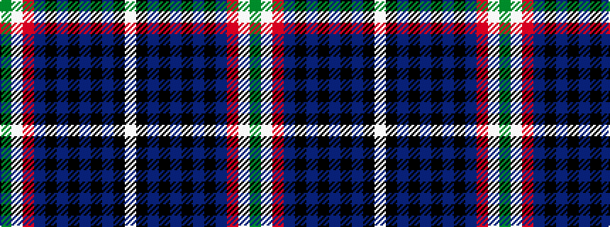 idealised woven sample of pattern GWRBKBKBKBKW