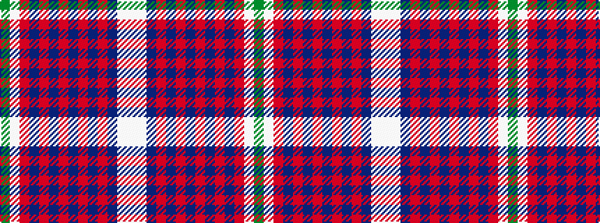 idealised woven sample of pattern GWRBRBRBRBRBWW