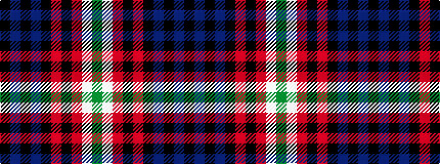 idealised woven sample of pattern GWRKRKBKBK