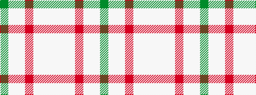 idealised woven sample of pattern GWWRWWW