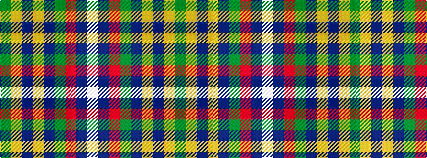 idealised woven sample of pattern GYBYBGRBW