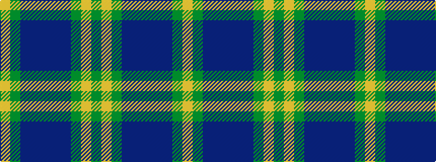 idealised woven sample of pattern GYGBBBBBGY